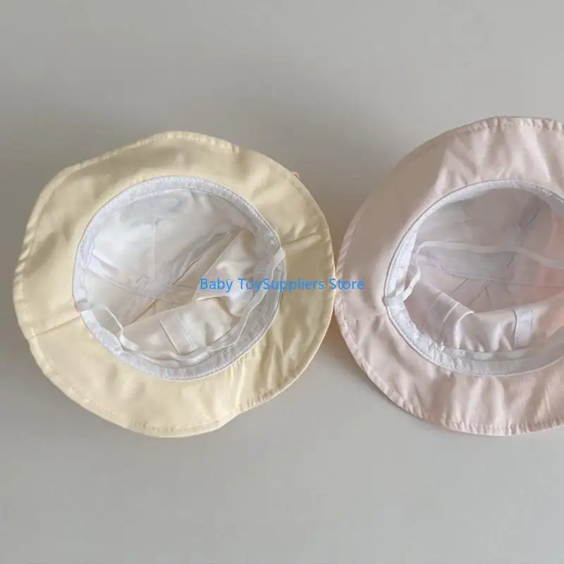 

R1WF Utmost Cuteness Sun Hat Bear Pattern Sun Bucket Hat Cotton Hat for Baby Outings