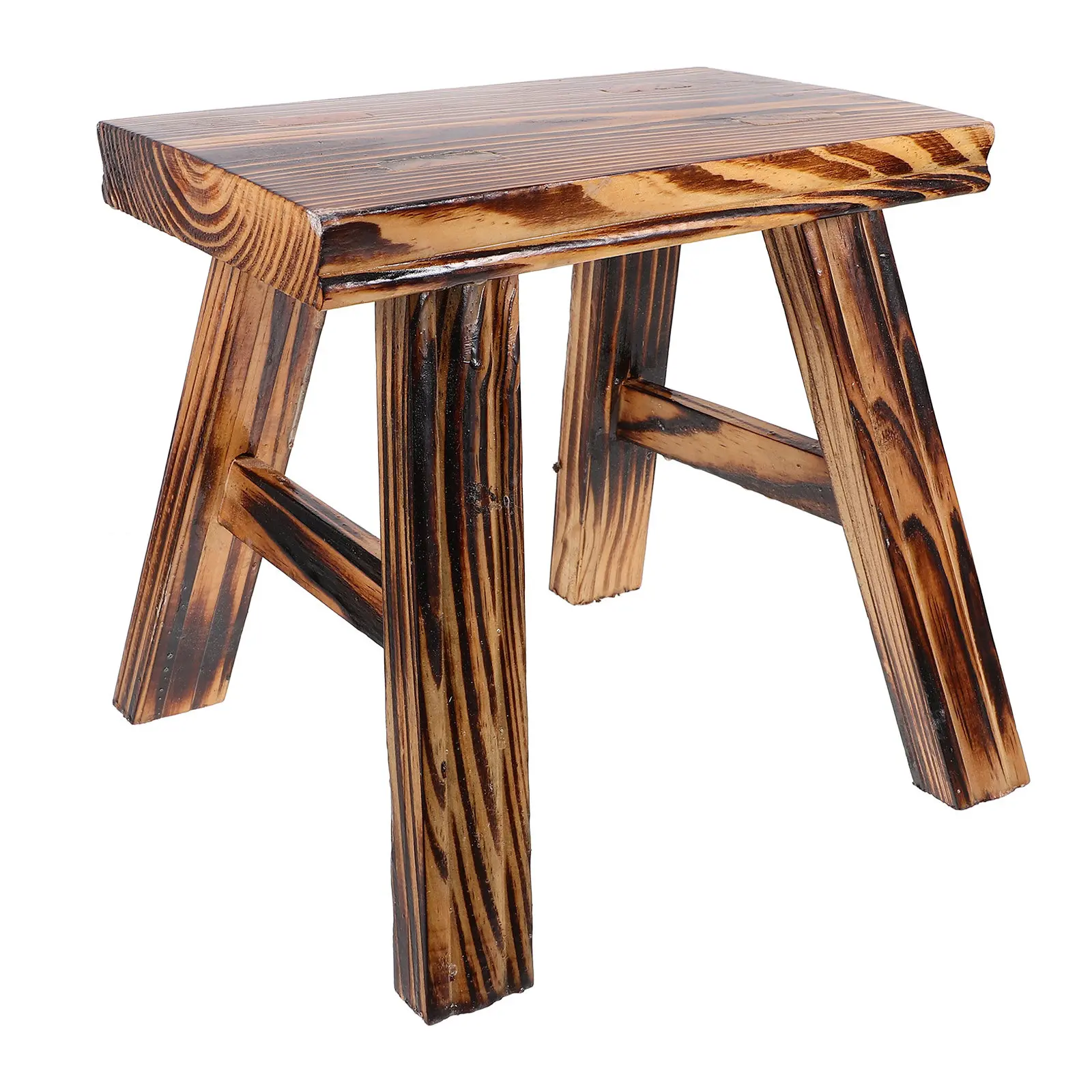 Solid Wood Small Stool Minimalist Low Footstool for Home Dorm Entryway Shoe Changing Plant Stand Compact Lightweight Step Stool