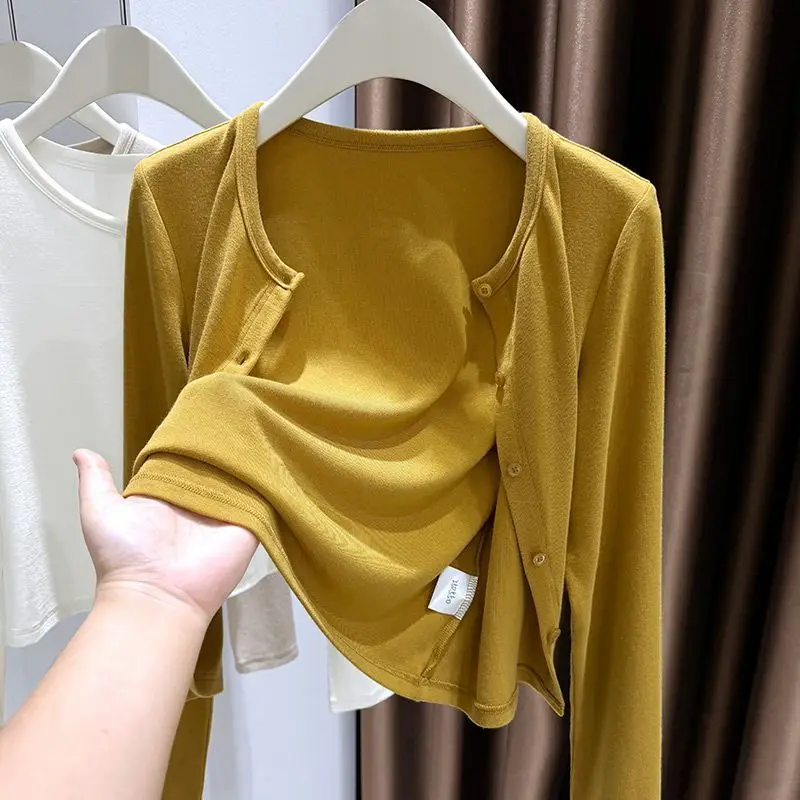 plus Size Knitted Sun Protection Cardigan Women's Fashion Spring Autumn Thin Shoulder Strap Dress Outer Shawl Cover up Long S...