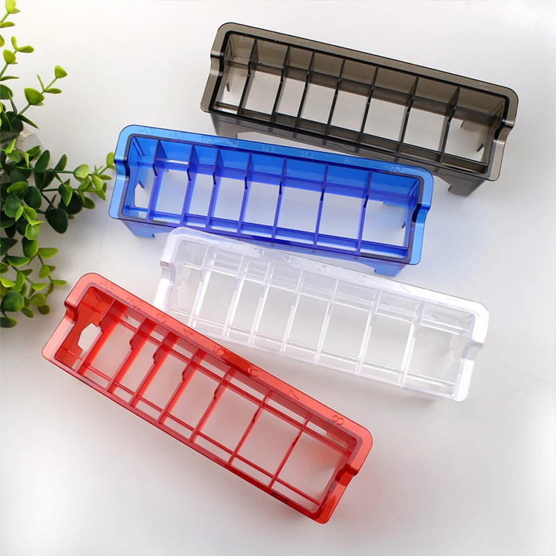 8 Grid Guide Limit Comb Cover Storage Box Hair Clipper Rack Holder Organizer Case Salon Barber Hairdressing Tools for General