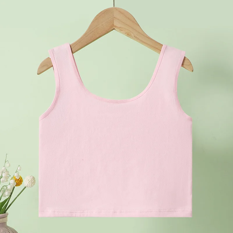 Adolescent Student Underwear Made of Cotton Soft and Comfortable with A Simple Lightweight and Breathable Base Vest for Girls - view 6