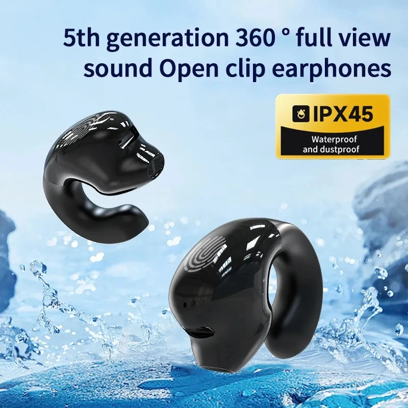 Einzelner In-Ear-Clip am Kopfhörer Tws Bluetooth 5,3 Kopfhörer drahtloser Ohrhörer mit Mikrofon Sport Freisprech-Headset für iPhone Samsung