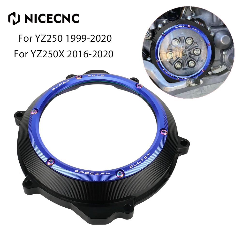 NICECNC For YAMAHA YZ250 1999-2020 YZ250X 2016-2020 2019 YZ 250 X 250X Clear Clutch Cover Protector Guard Motocross Accessories