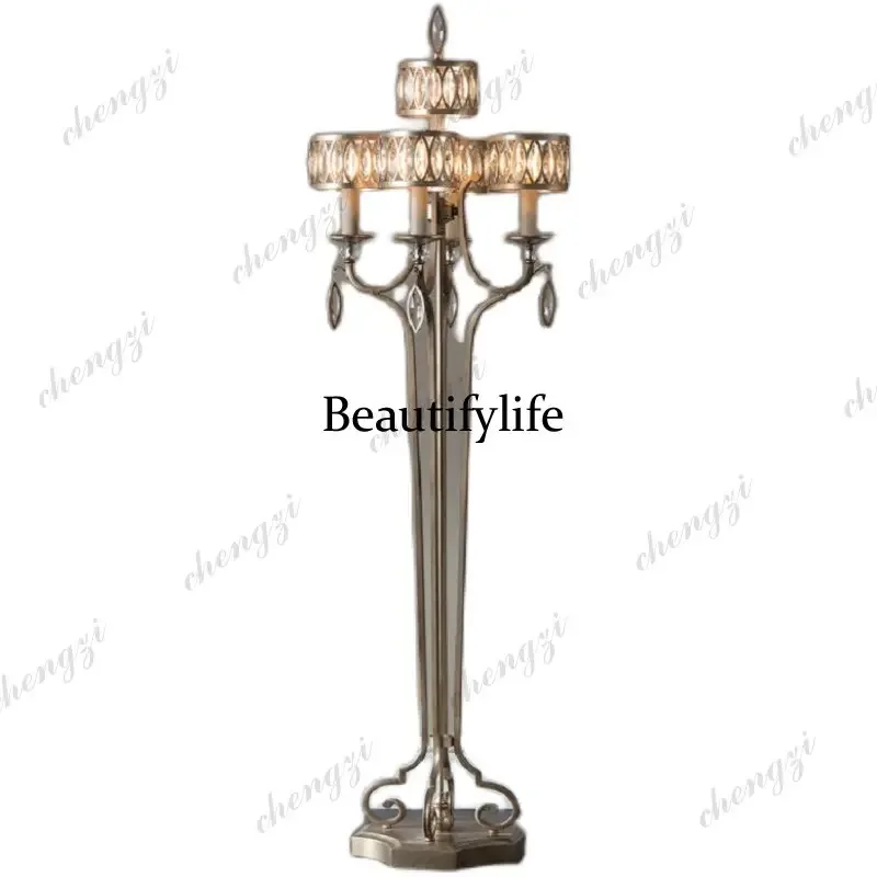 M138 European retro wrought iron old B & B resort hotel lobby bedroom sofa living room lamp decoration