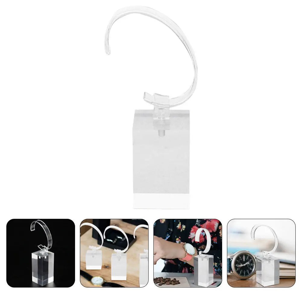 Clear Acrylic Watch Display Stand Stylish Scratch Proof Surface for Home Office Supermarket Window Display Universal Jewelry