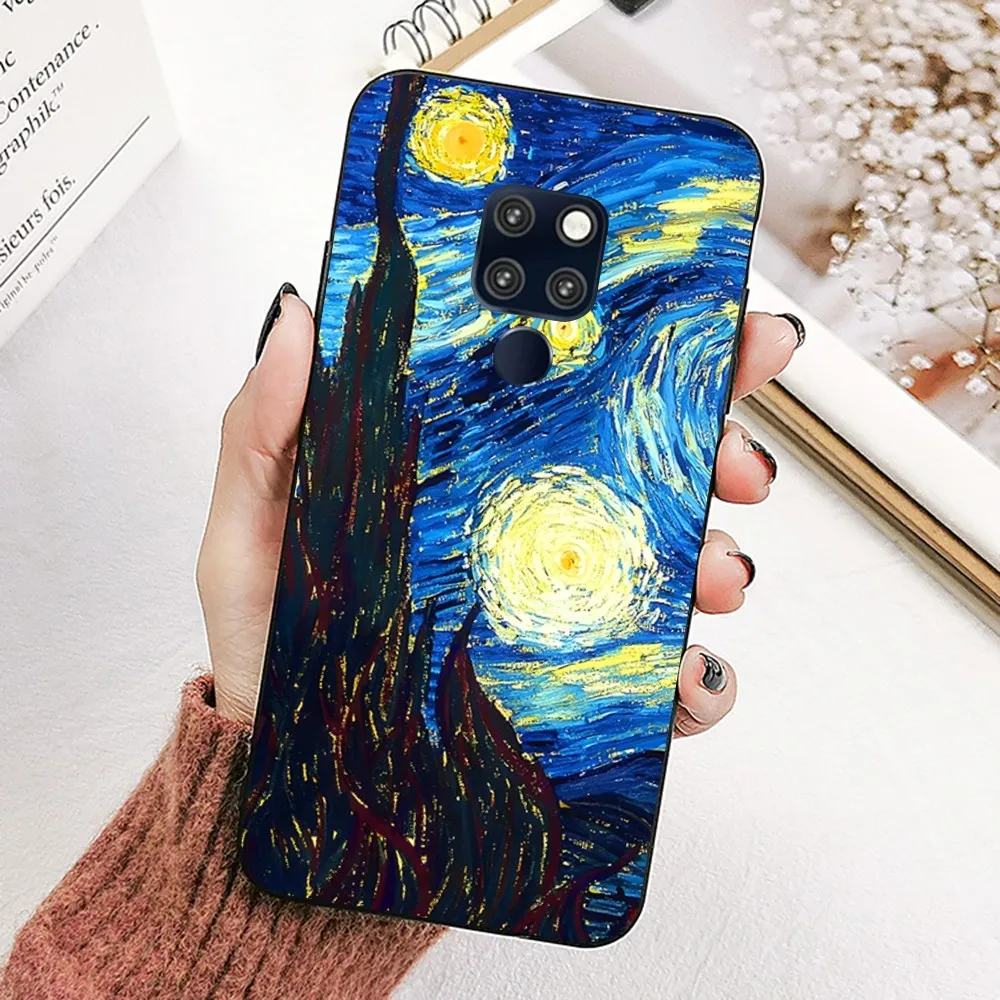 V-Van G-Gogh Starry Sky Art Phone Case For Huawei Mate 10 20 30 40 50 lite pro Nova 3 3i 5 6 SE 7 pro 7SE