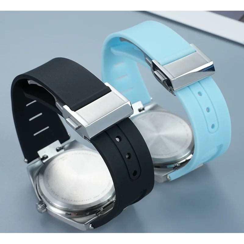 Cinturino in silicone convesso a sgancio rapido per Tissot PRX Super Player T137.407 T137.410 accessori per bracciale con cinturino in caucciù da uomo