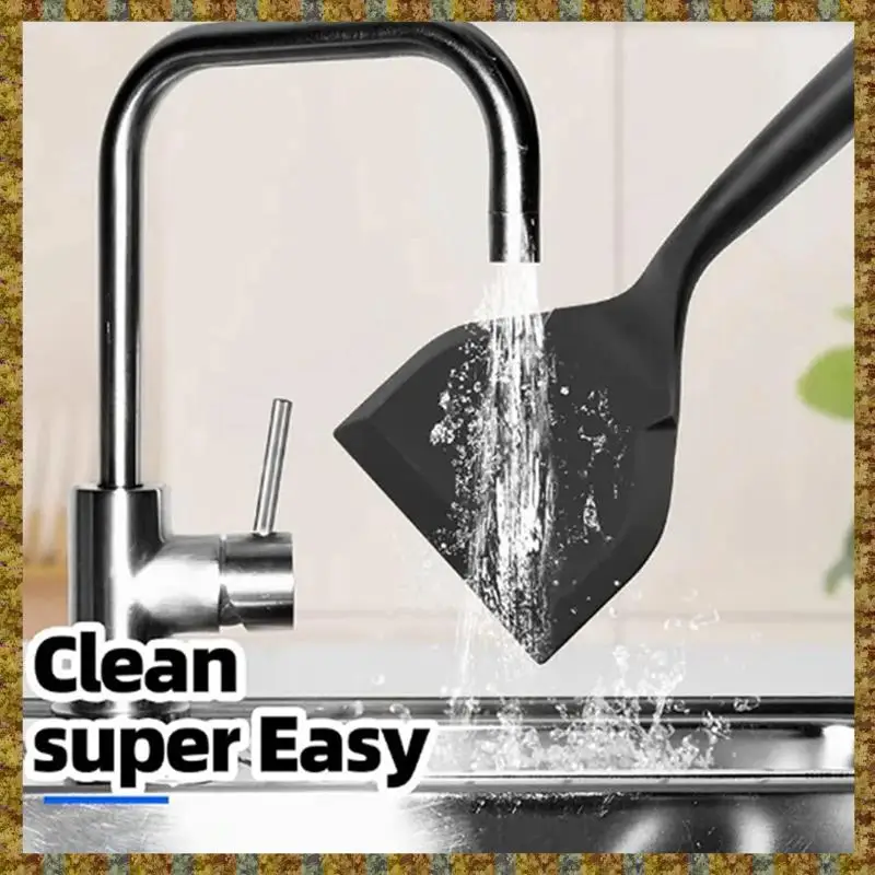 F-F シリコーンへらパンケーキシャベルオムレツへらターナー卵魚パンケーキキッチンスクレーパー