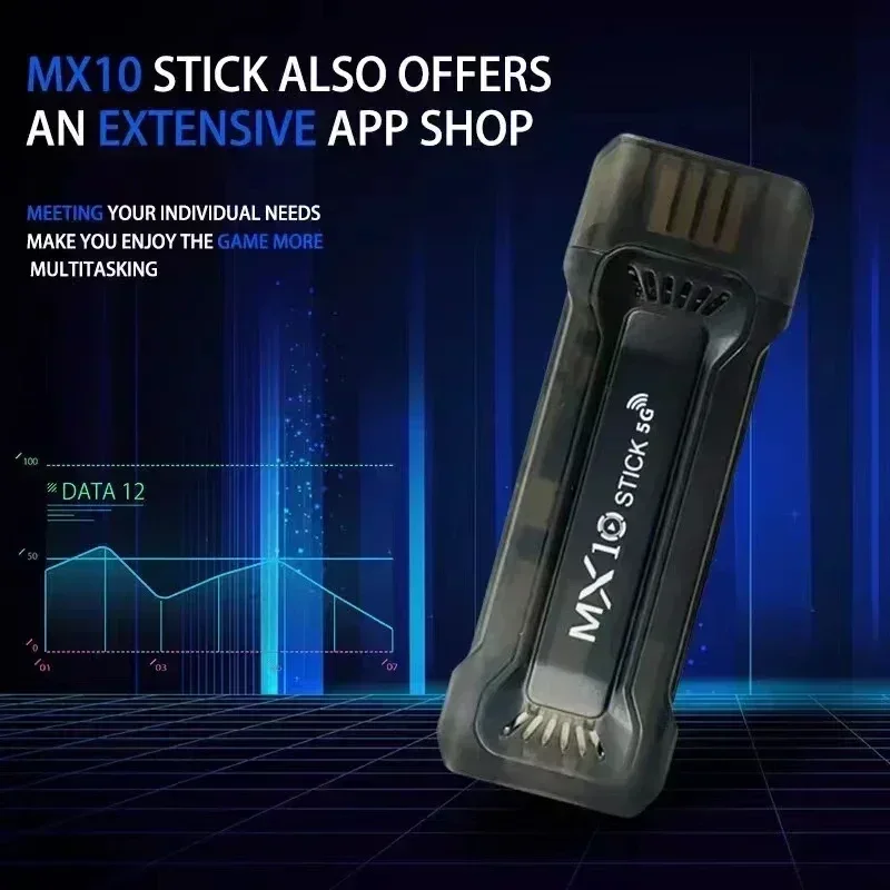 Atacado mx10 tv stick rk3228a hdr iptv 4k smart tv dongle duplo wifi 1gb 8gb 4 núcleo 64bit android tv box com controle remoto