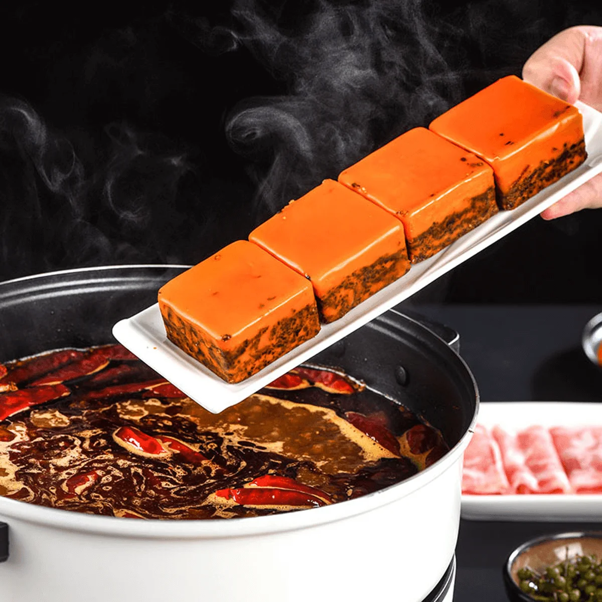 XIAOLONGKAN butiran bumbu Hot Pot, 320g * 4 pak