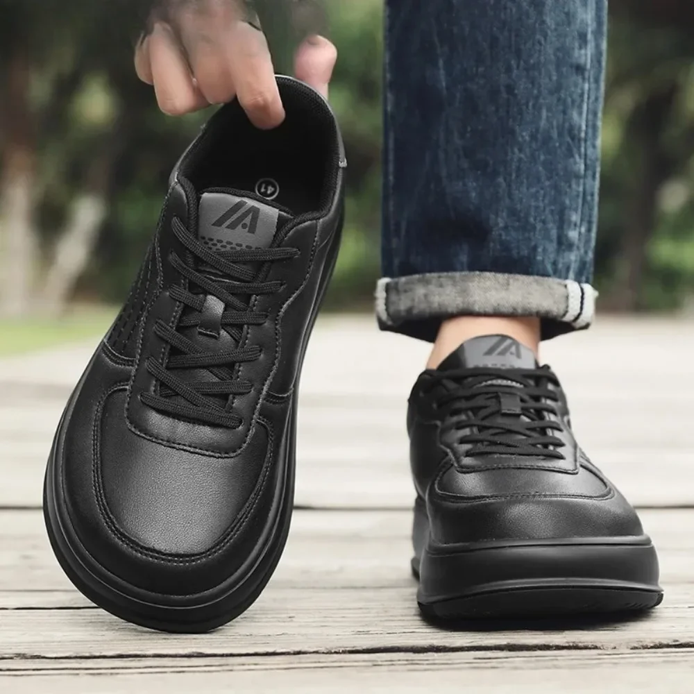 

2026 Minimalist Ball Wide Toe Box Nose Causal Walking Shoes Sneakers Fabric Leather Stack Height Footwear For Men Man Women