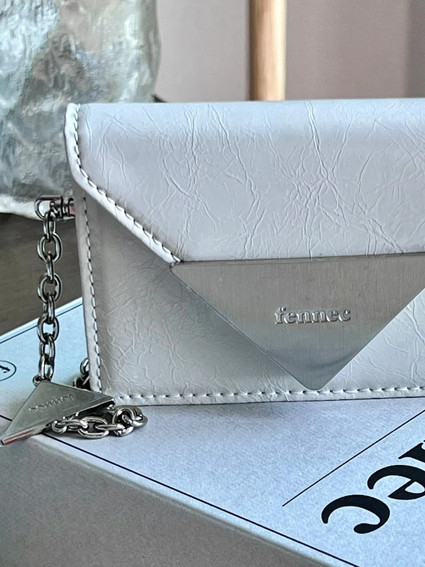 [Re Women's Card Holder] Fennec Card Holder First Layer Patent Leather Leather Limited Chain Detachable Tri-Fold Card Holder ...