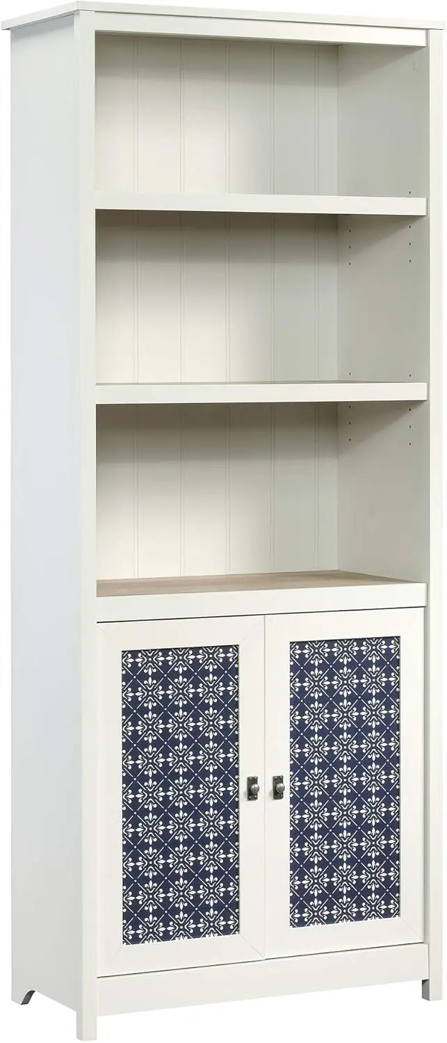 Shelves with storage, library shelves with doors and adjustable shelvesThree adjustable shelves for customizable storage options