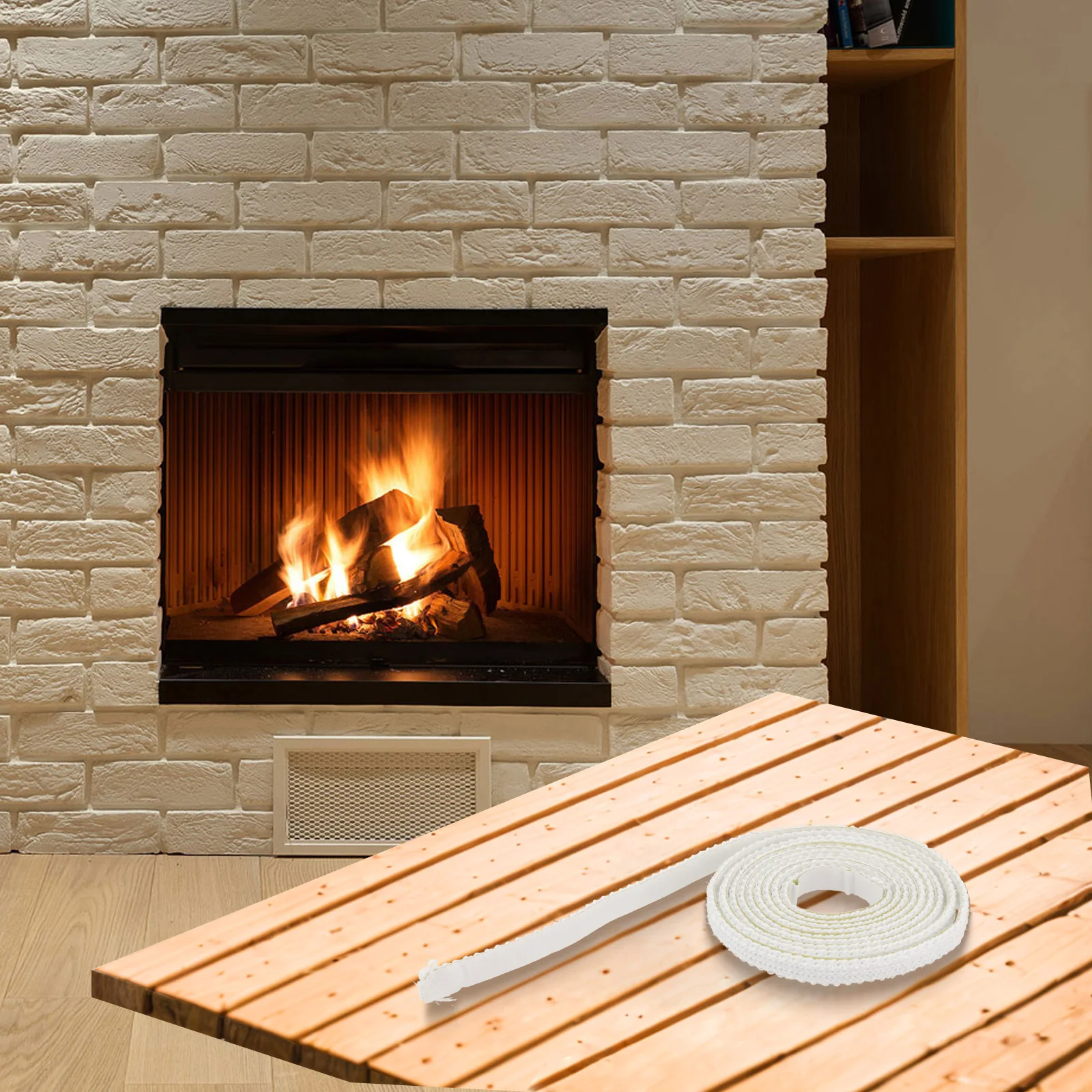 Sello calefactor de estufa de pellets con aplicación de puerta de horno Construcción de fibra de vidrio en factor de forma de cuerda plana para un aislamiento confiable