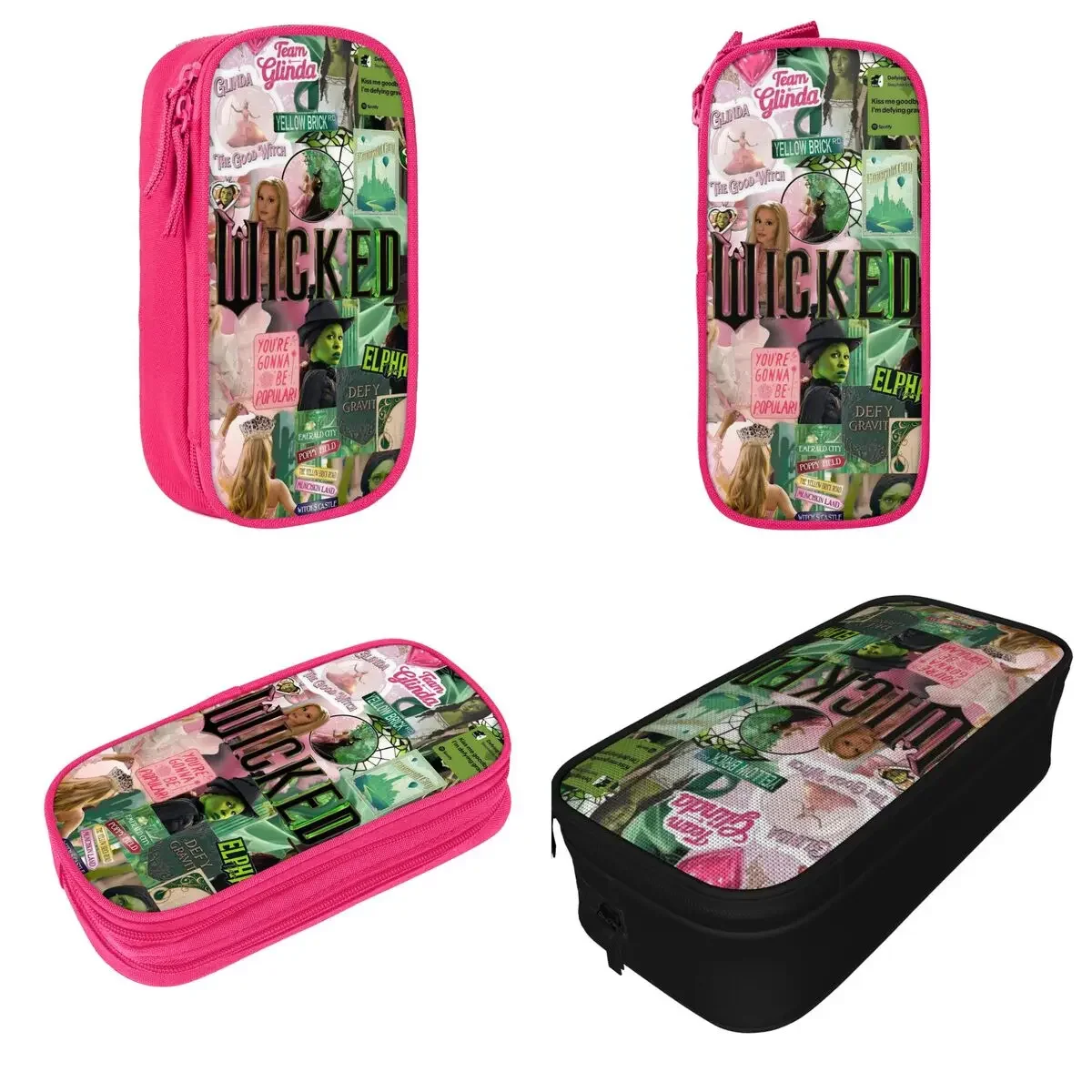 Wicked For Good Pencil Case Glinda Elphaba Pencilcases Pen Holder Kids Large Storage Pencil Bags School Supplies Accessories