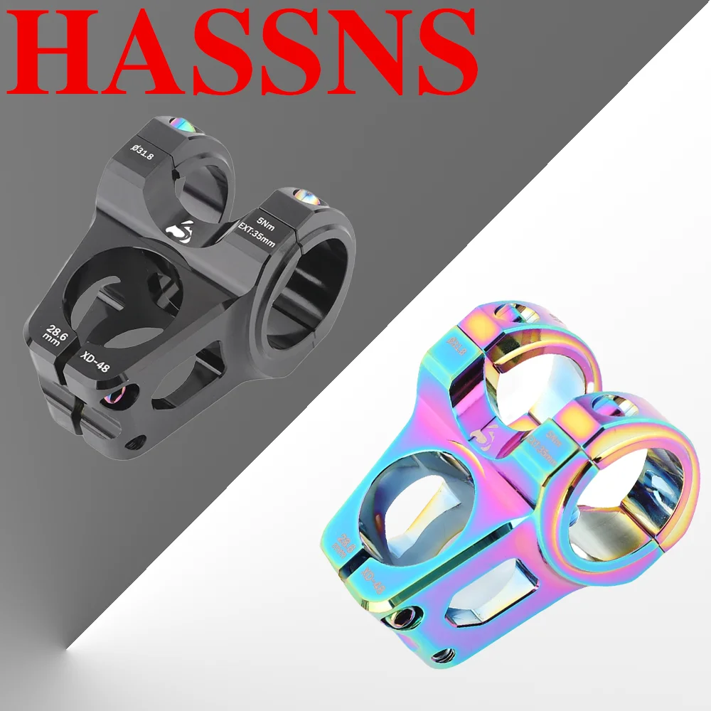 

HASSNS 31.8mm MTB Road Bike Stem 0 Degree Aluminum Short Handlebar Stem 28.6mm