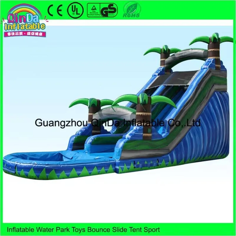 

al Outdoor Cheap Inflatable Blow Up Tropical Bouncy Water Slide With Pool Rental