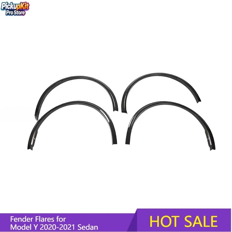 

Premium Dry Carbon Fiber Wheel Arches Fender Flares Auto Body Parts for Model Y 2020-2021 Sedan