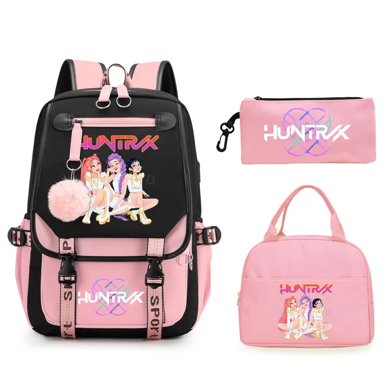 KPop Demon Hunters Rugzakken Studenten Rugzak met grote capaciteit K-Pop Demon Hunters Fans Gift Meisjes Schooltassen Reisrugzak