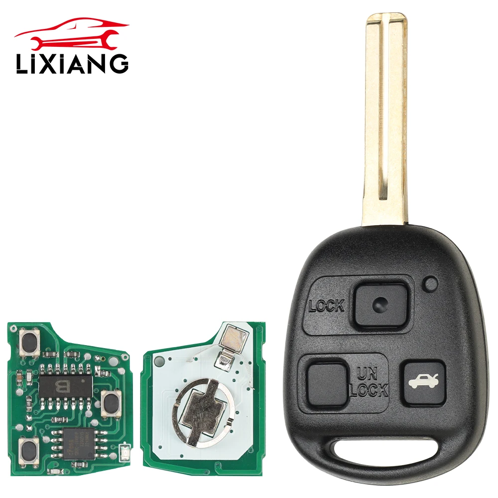 

LIXIANG 3 Button Remote Key Fob N14TMTX-1 with 4C/4D68 Ceramic Chip Fit 312MHz for RX300 99-03 Remote Key Car Key