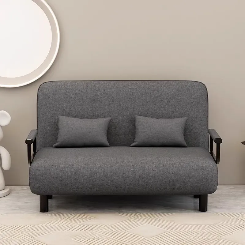 Foldable sofa bed, single bed, home small apartment, office lunch break bed, push-pull, telescopic and variable companion bed