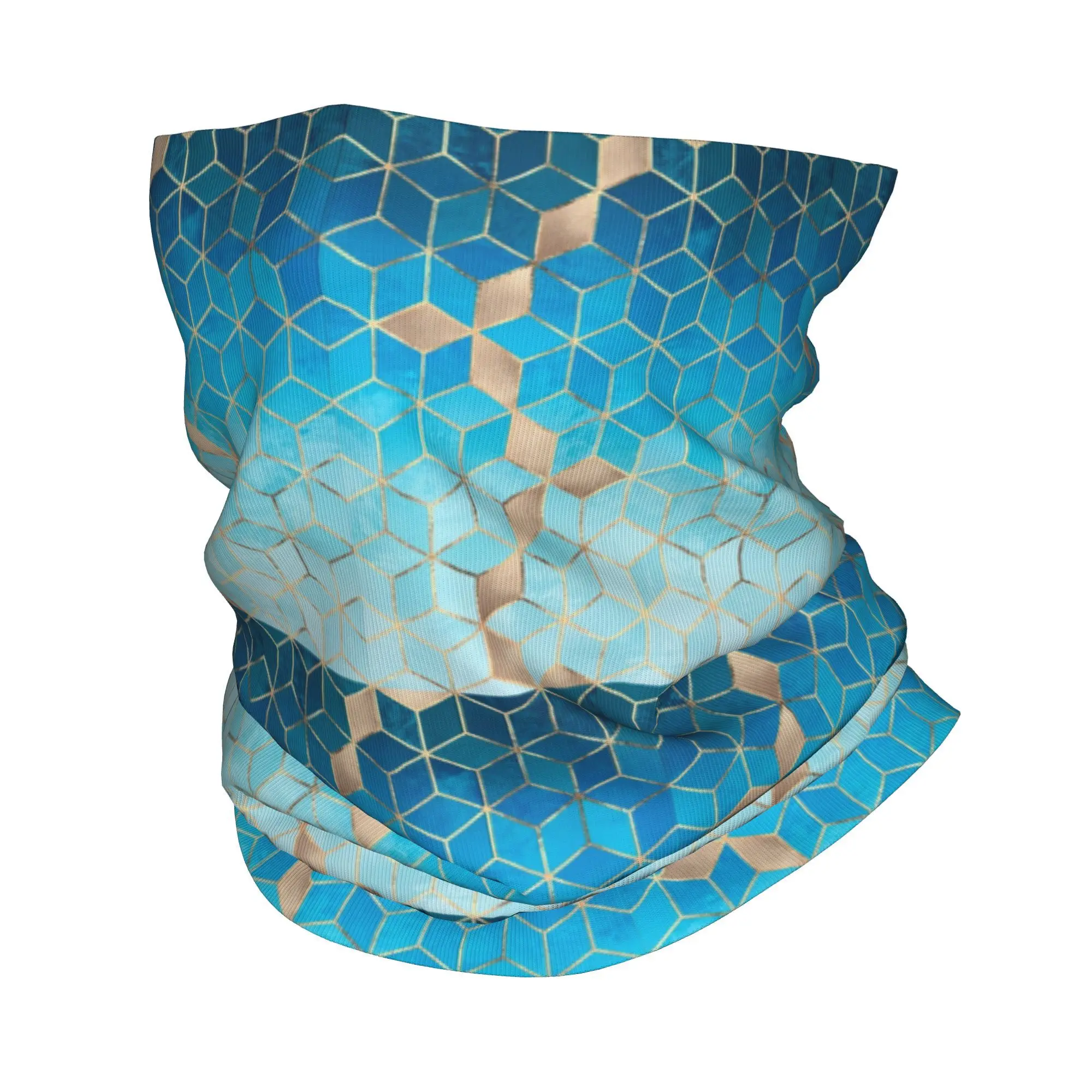 مكعبات البحر والسماء باندانا الرقبة الجراب قناع مطبوع وشاح دافئ عقال ركوب الخيل للجنسين الكبار كل موسم