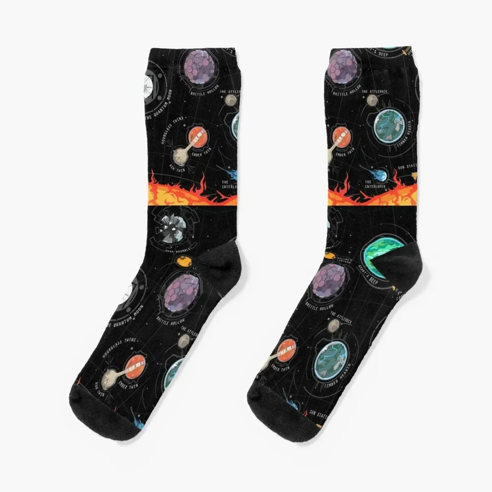 Outer Wilds System Socks hip hop Argentina Women Socks Men's