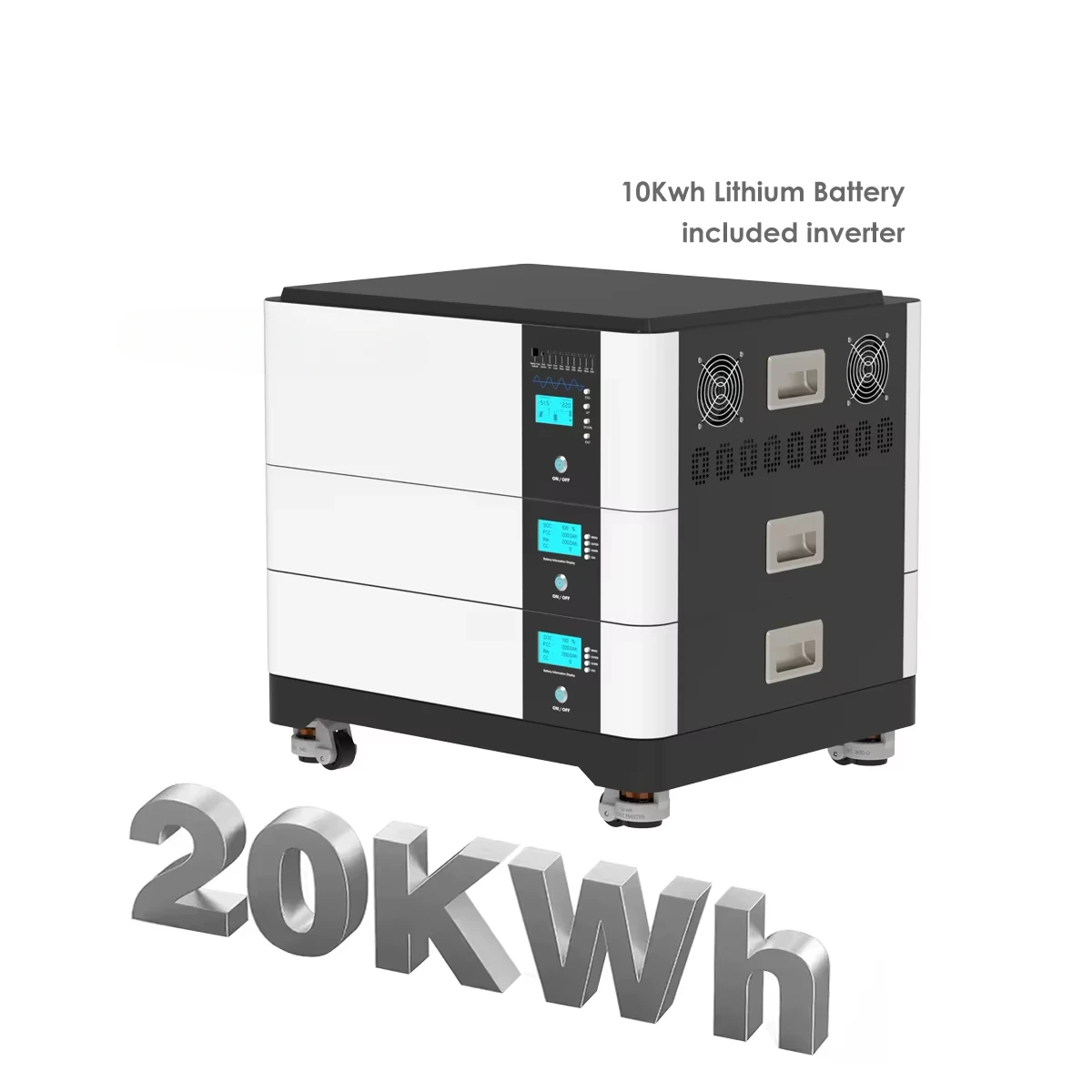 offgrid solar energy storage power system home for 48V 51.2v 400AH 20KWh Stacked LiFePO4 battery