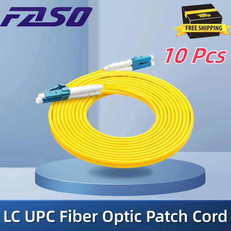

Фасо 10 шт LC/UPC-LC/UPC оптоволоконный Джампер DX 3,0 мм одномодовый G652D оптический волоконный патч-корд желтый LSZH оболочка