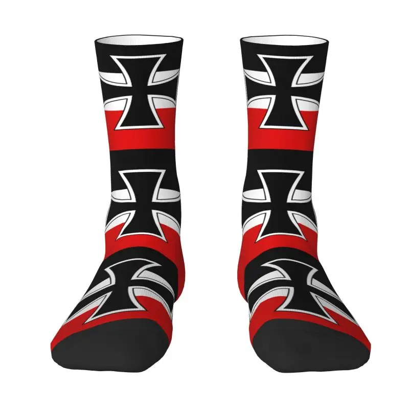 Custom Cool Men's Flag Of German Empire Dress Socks Unisex Warm Breathbale 3D Printing National flag Crew Socks