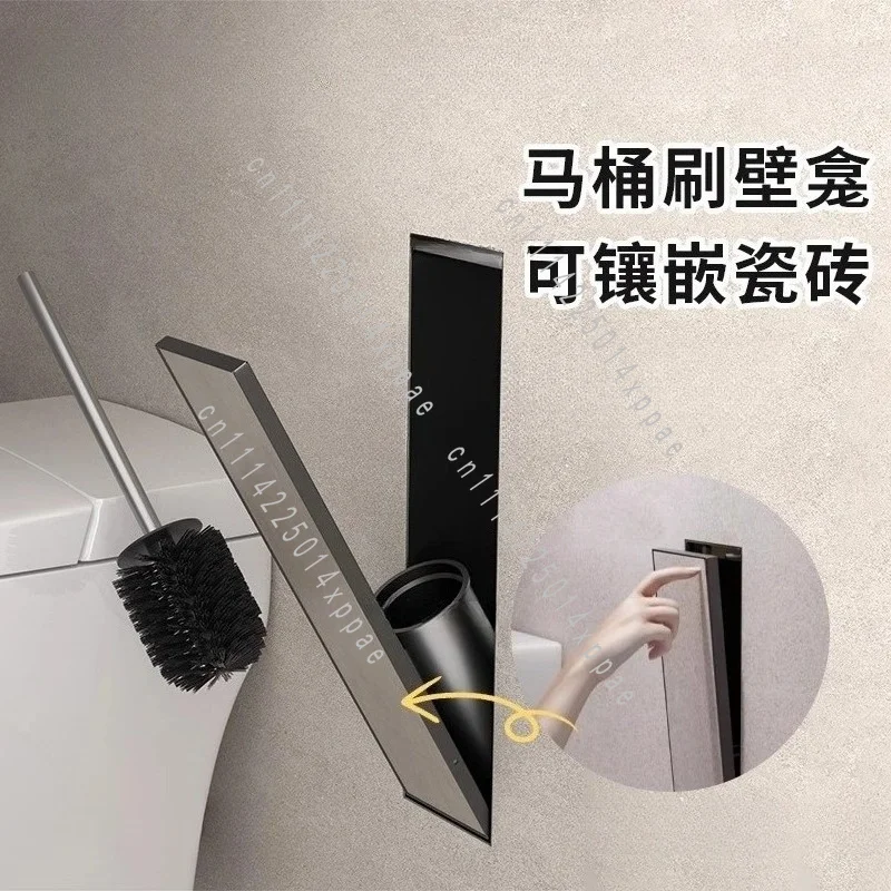Toilet Brush Storage Cabinet For Bathrooms Hidden Stainless Steel Wall-Mounted