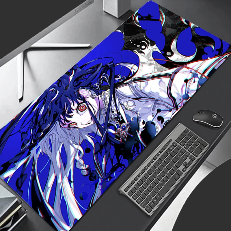 Alfombrilla de ratón con patrón para juego, alfombrilla de goma para ratón, accesorios para PC, alfombrilla de escritorio antideslizante para mesa de oficina, alfombrilla para teclado HD para Gamer de Anime para chicas