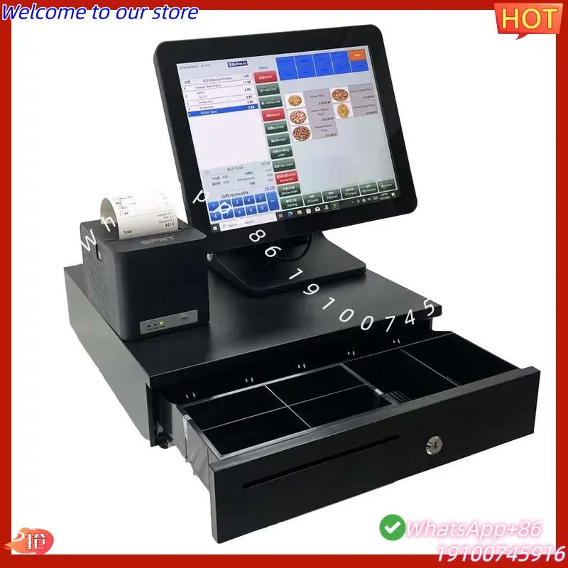 2026Hot POS System Efficient Cash Register Business Management Touch Screen Windows POS Terminal Printer All in One POS