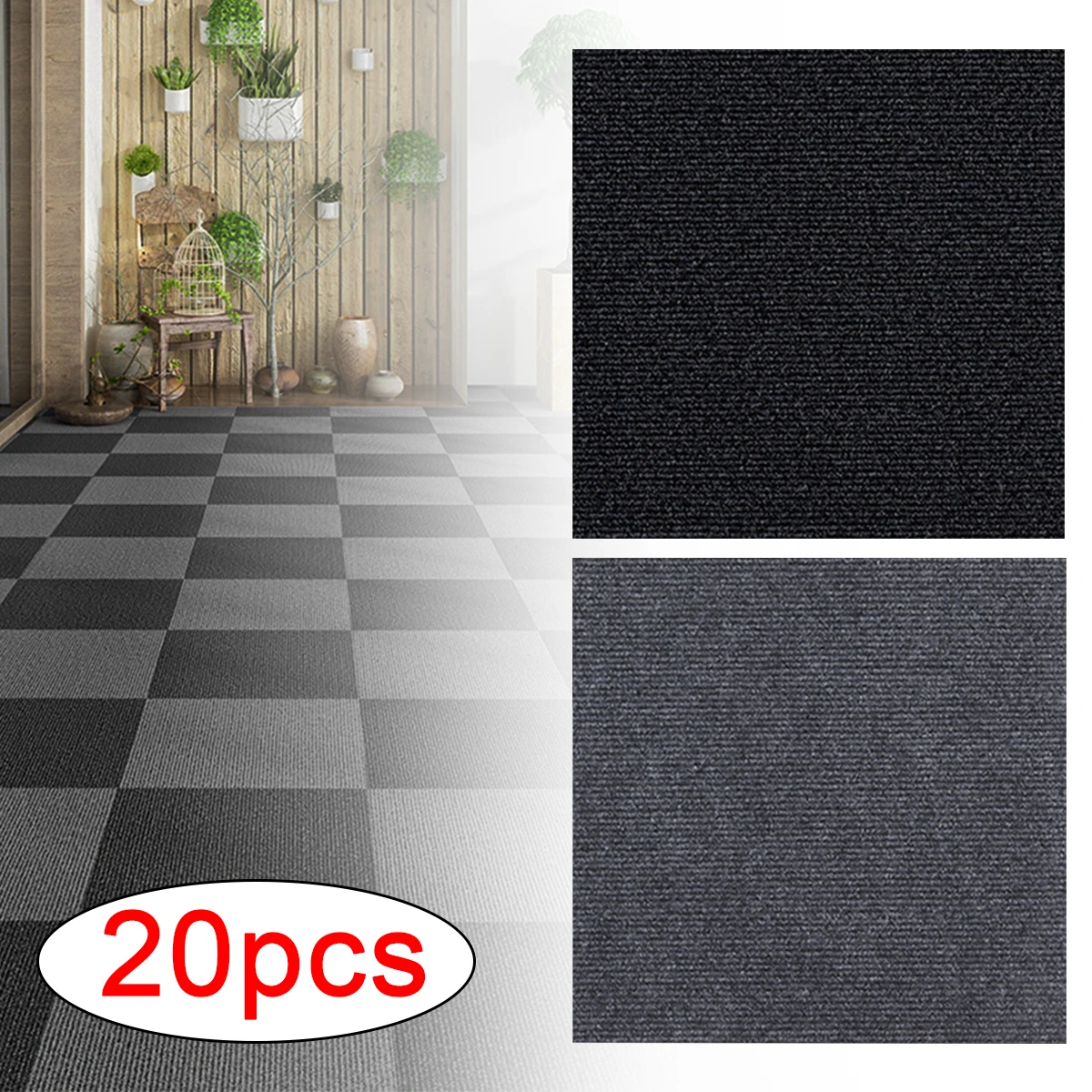 

‌Peel & Stick Carpet Tiles - Non-Slip Absorbent Flooring for Any Space‌