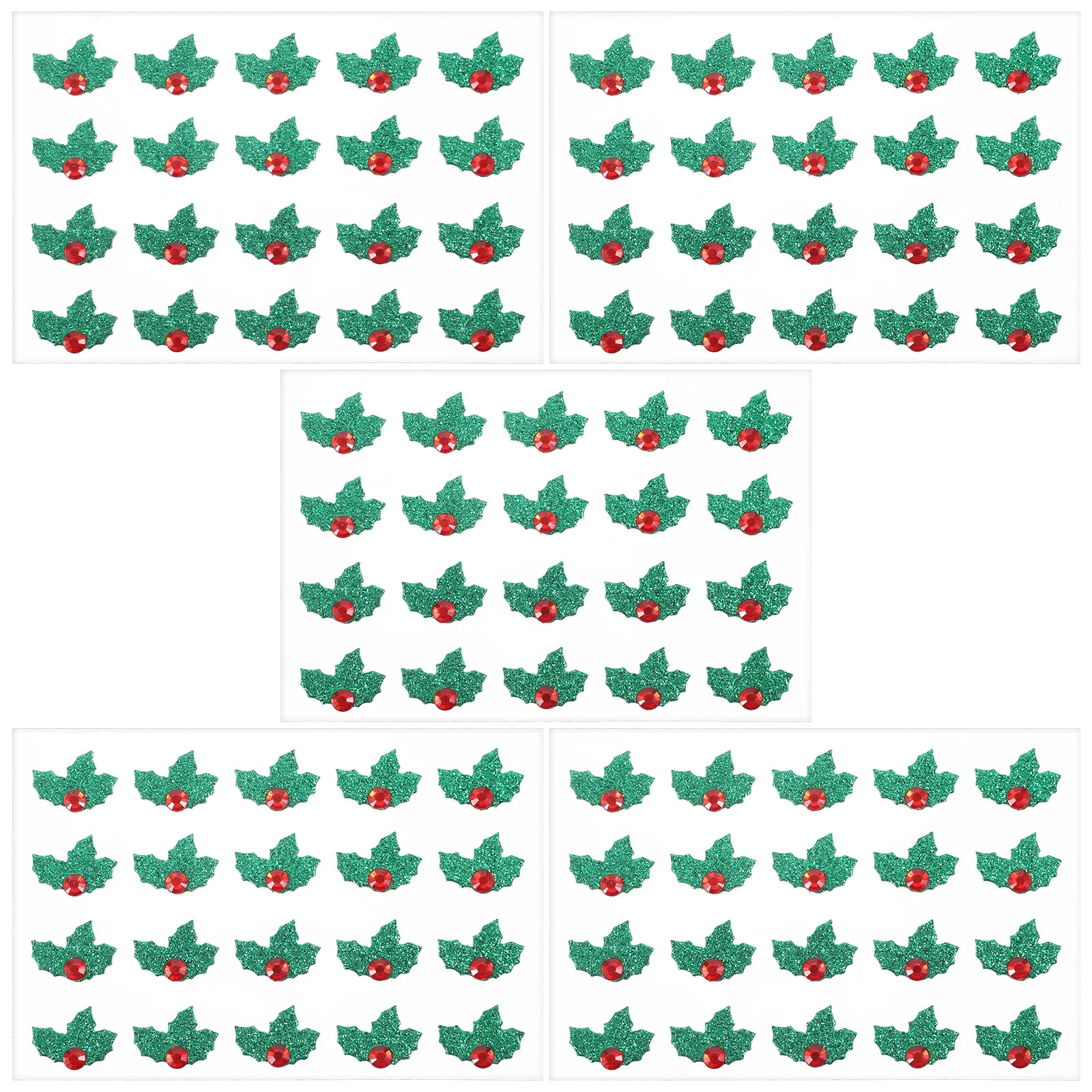 

5 листов рождественские наклейки с блестками и стразами, акриловые объемные декоративные принадлежности для рукоделия, праздничные открытки, альбом для вырезок