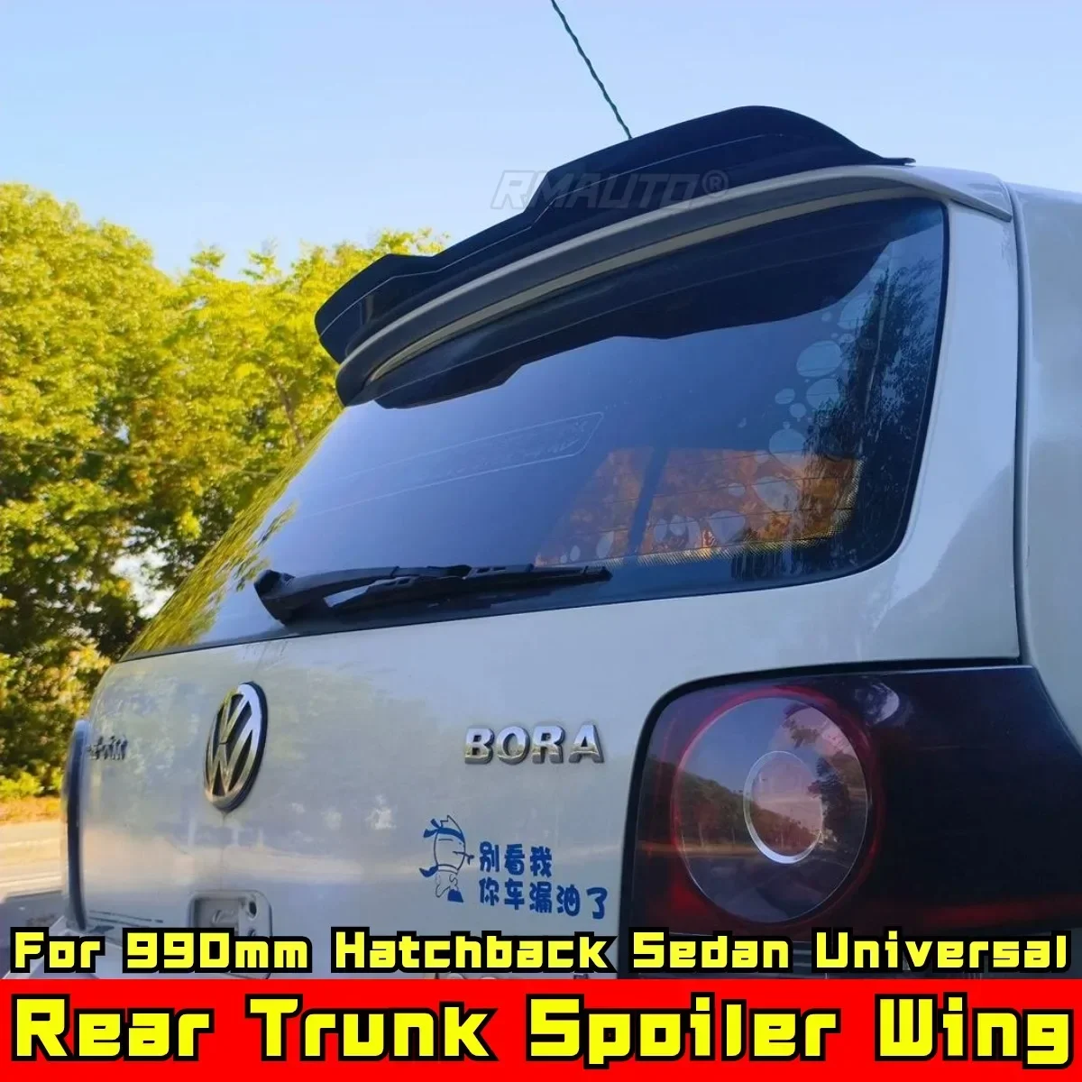 

For Hatchback Sedan 990mm Universal Roof Spoiler Glossy Black Car Rear Spoiler Trunk Wing Body Kit Car Accessories