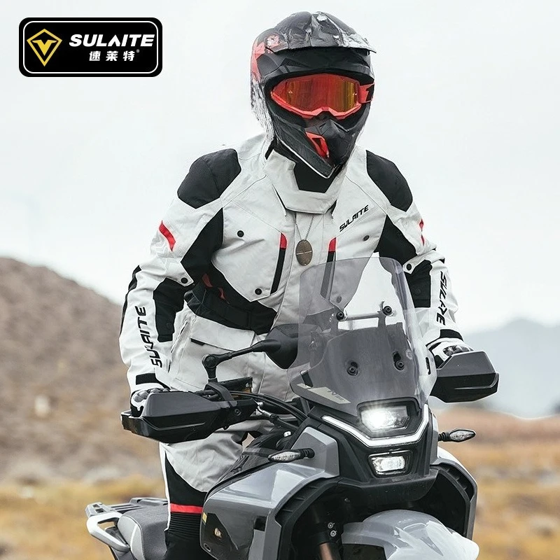 

Мотоциклетный зимний раллийный костюм, ветрозащитный и теплый светоотражающий износостойкий костюм для верховой езды, мотоциклетная куртка для мужчин