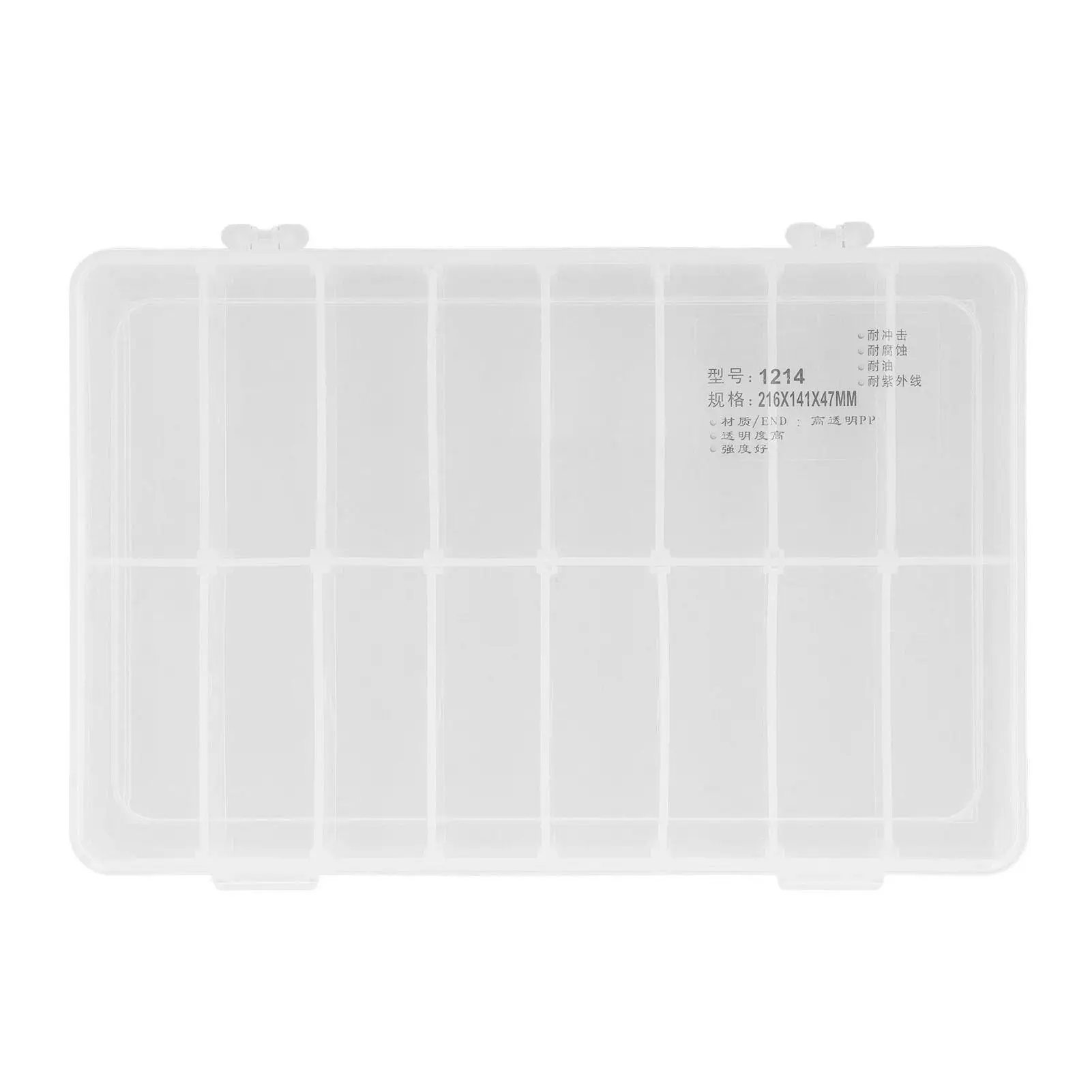 16 Compartment Transparent PP Plastic for jewelry Organizer Box 16 Grids Eco-Friendly Storage Container