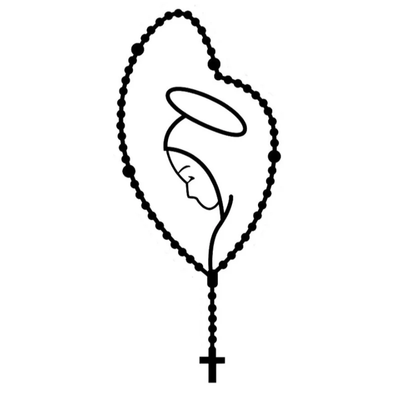 Virgin Mary Rose Devotion Vinyl Decal for Car Windows, Inflatable Toy, Notebook Computer, Tablet Computer 15CM PVC KK