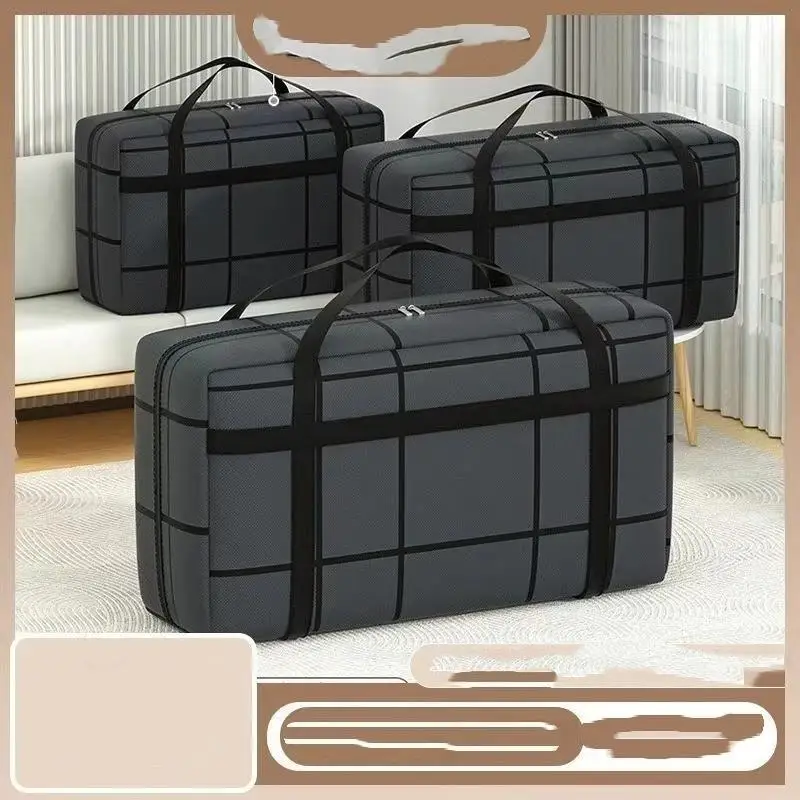 2026 NEW High Load Bearing 1Pcs Large Capacity Black Composite Storage Bag Dustproof Moisture Resistant For Home Quilt Clothes