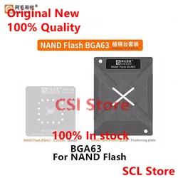 Amaoe BGA63 Reballing Stencil Template For Car navigation audio set-top box NAND Flash memory Positioning Solder Plate Tin Net