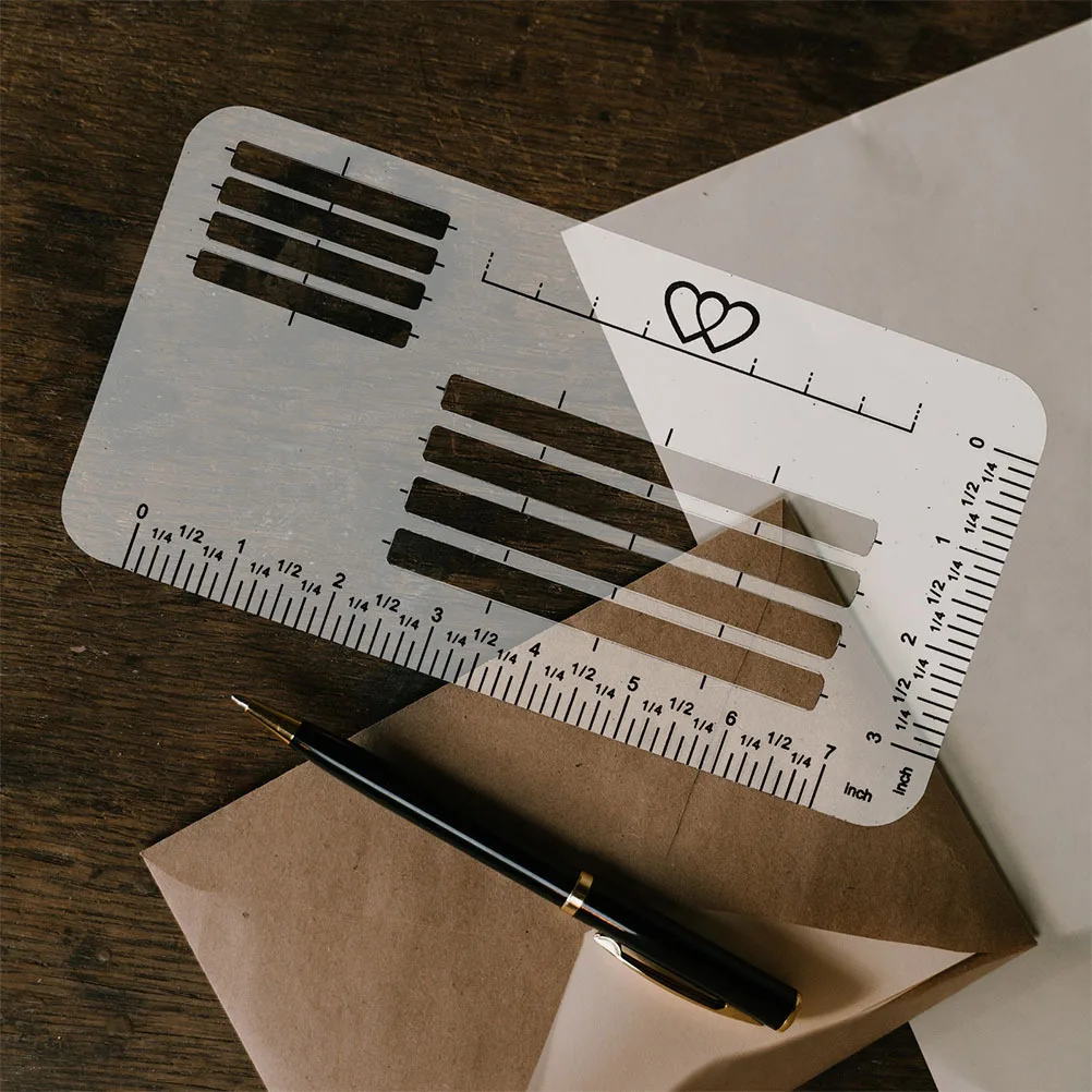 12pcs Lettering Guide Templates Plastic Straight Line Stencil Ruler For Journaling Card Making Diy Drawing Supplies Geometry