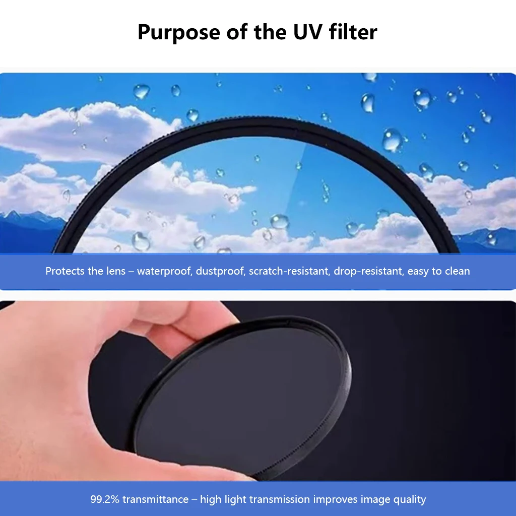 Objektivfilter UV-Digitalfilter für Canon Sony M50 R50 Kameraobjektiv 49 52 55 58 62 67 72 77mm 82mm Größe – Detail 6