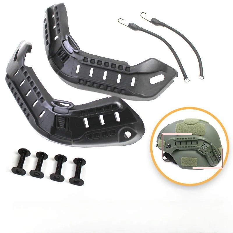 Helmet Side Rails Mount Adapter With Lanyard Hunting Military Tactical Paintball Helmet Accessories For OPS Core Helmet