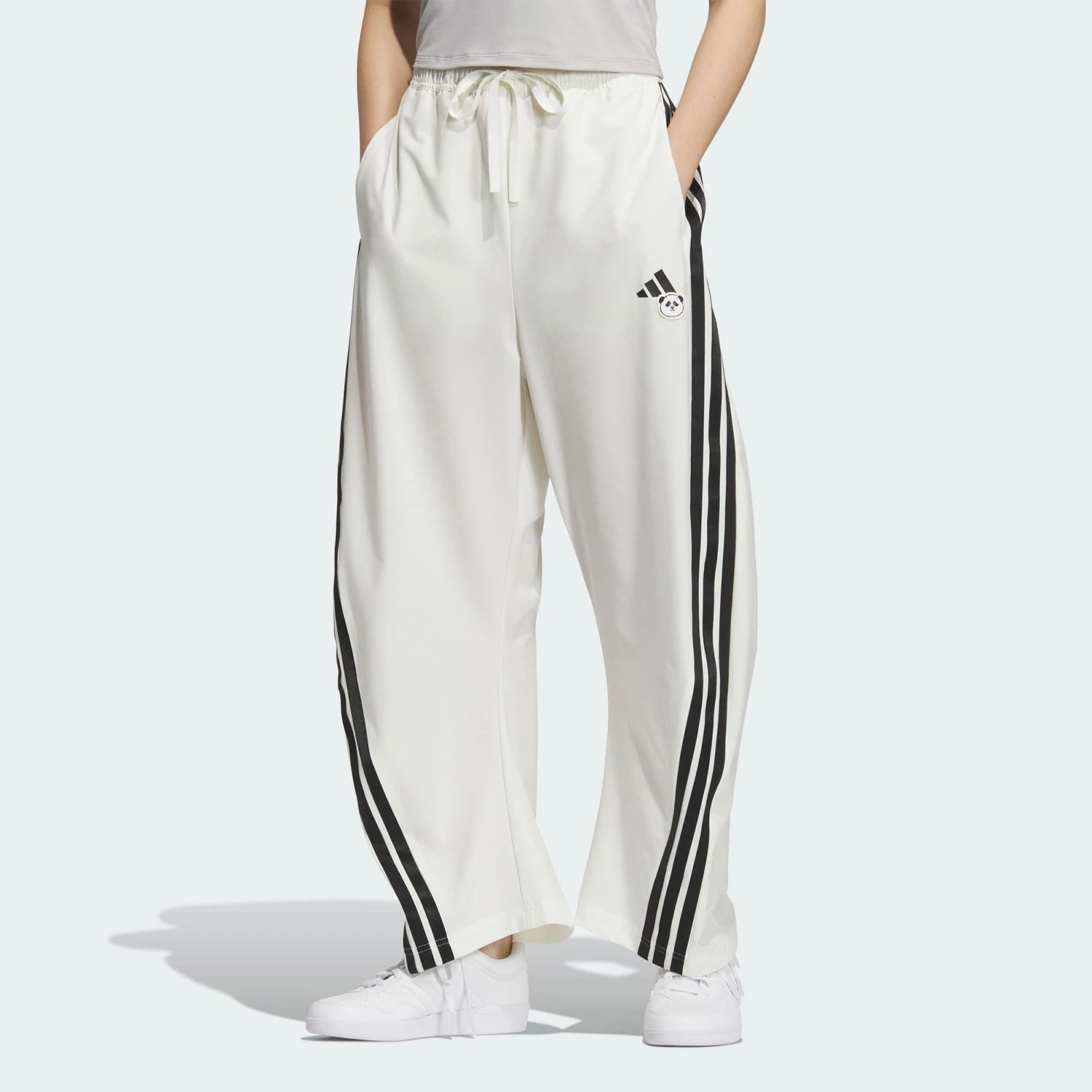 

Официальные женские модные свободные тканые уличные брюки-банан Adidas 2025 года KC1491