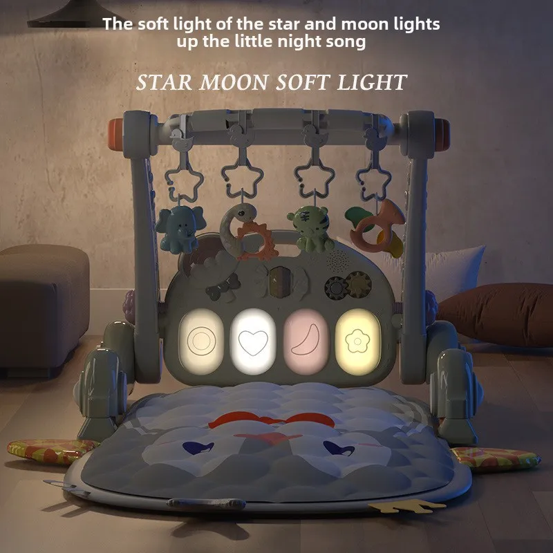 رف اللياقة البدنية بدواسة البيانو، إطار اللياقة البدنية للتعليم المبكر، مشاية أطفال متعددة الوظائف، 3 في 1 أنشطة للطفل #6