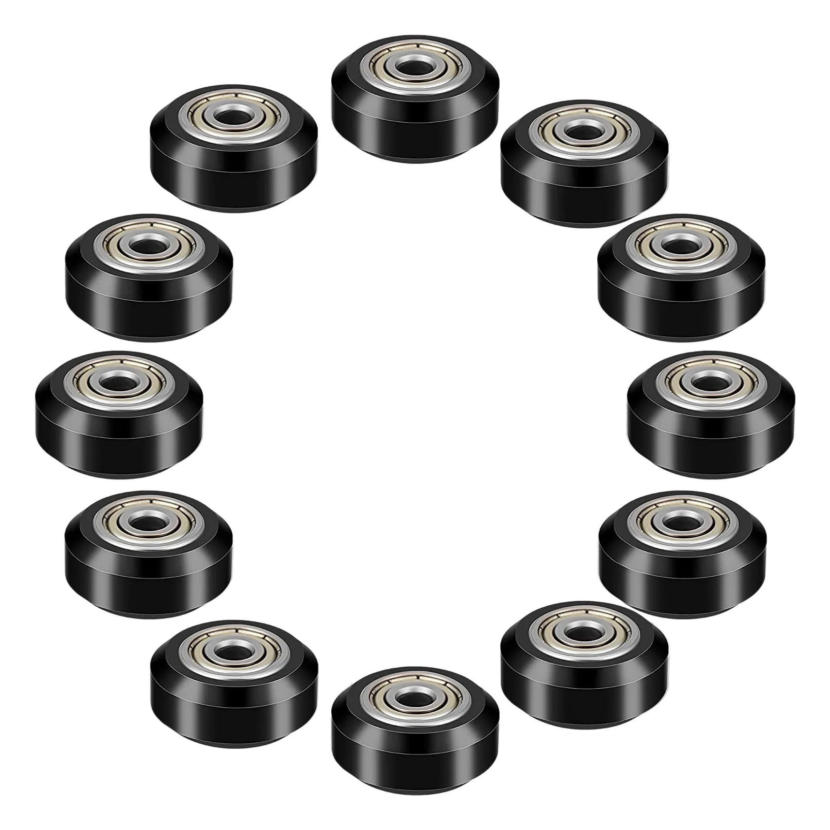 12 Pcs 3D Printer POM Pulley Wheels 625Zz Plastic Pulley Linear Bearing for Creality CR10, Ender 3, Anet A8