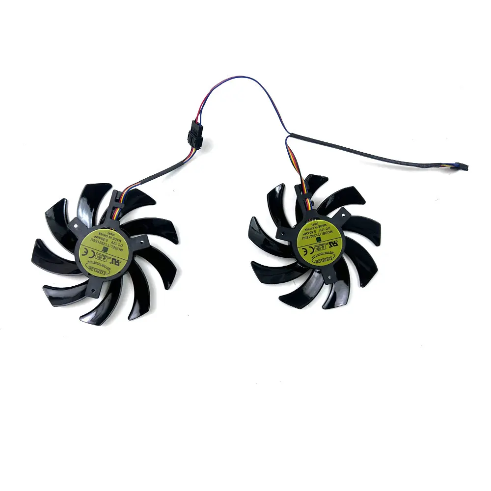 NEW Cooling Fan 85MM 4PIN T129215SU Radeon RX 7600 XT GPU FAN For Powercolor  RX7600XT 16G-F RX7600 8G-F/V2 video card fans
