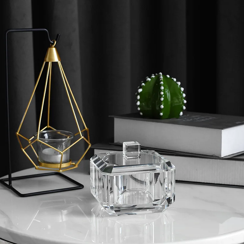Crystal Container Jewelry Box Candy Jar Storage Box Dresser Decorative Ornament Light Luxury Jewelry Box