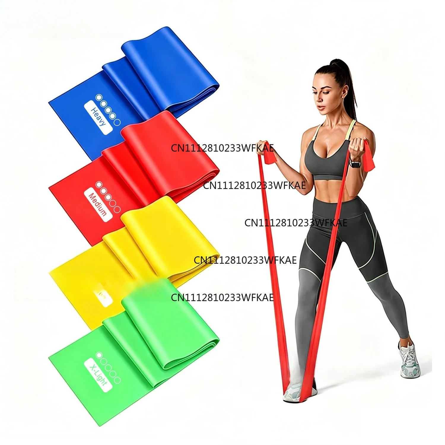 Yoga Elastic Belt Fitness Body Resistance Belt Pilates Training